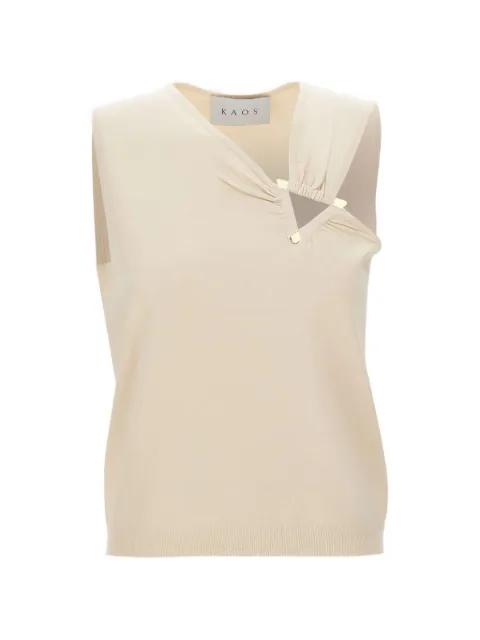asymmetric metal-detail top by KAOS