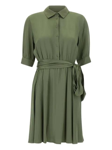 belted midi shirt dress by KAOS