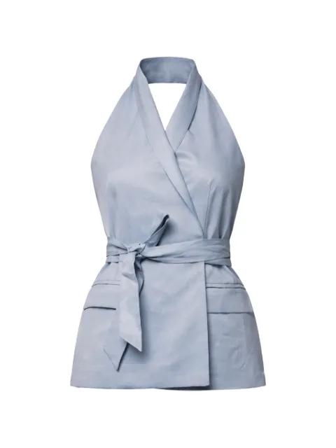 halterneck belted vest by KAOS