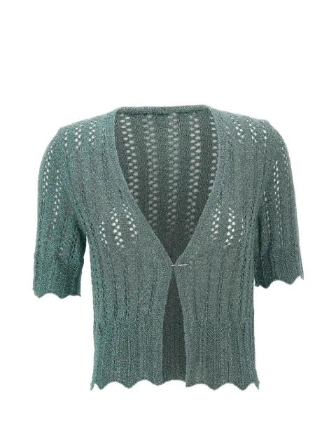 openwork-knit scalloped-edge sweater by KAOS