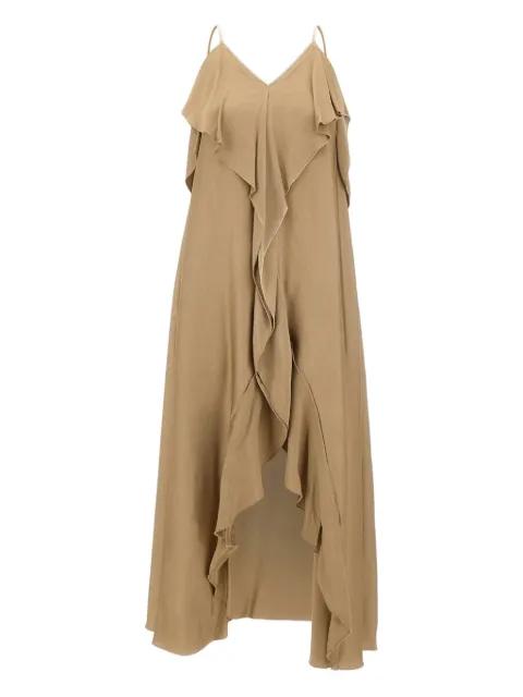 ruffle-detail V-neck dress by KAOS