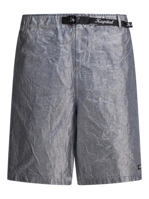 12oz metallic-effect bermuda shorts by KAPITAL