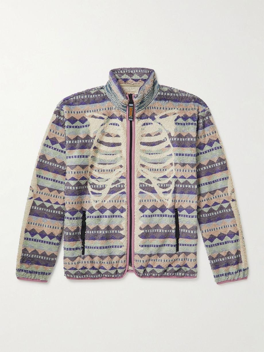 Ashland Printed Fleece Zip-Up Sweatshirt by KAPITAL