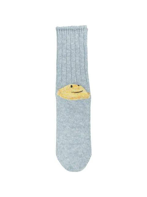 Rainbow Happy Heel intarsia-knit socks by KAPITAL