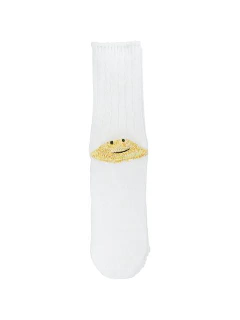 Rainbow Happy Heel intarsia-knit socks by KAPITAL