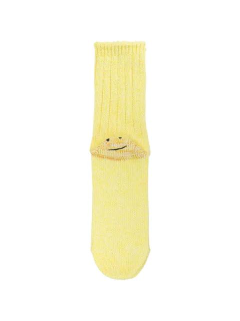 Rainbow Happy Heel socks by KAPITAL