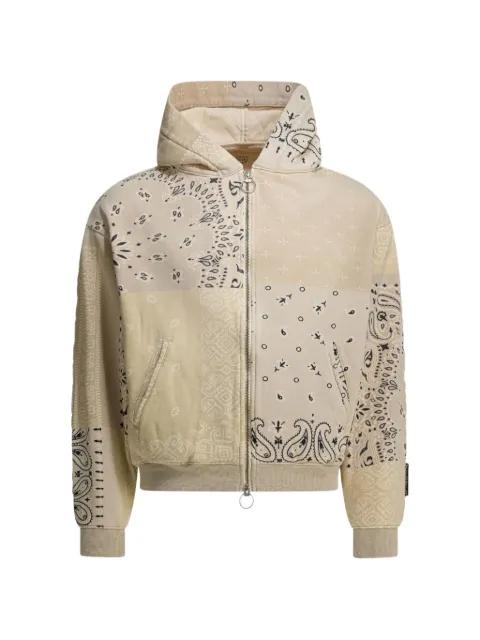 bandana-pattern bomber jacket by KAPITAL