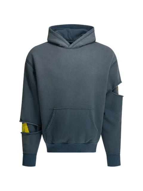 cut-out layered hoodie by KAPITAL