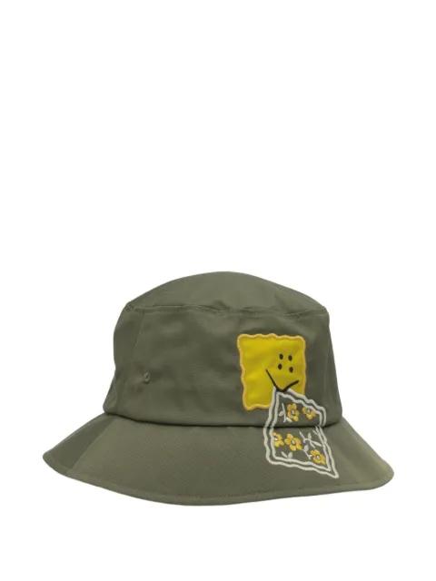 flower-embroidered hat by KAPITAL