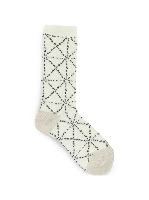 geometric-patterned socks by KAPITAL