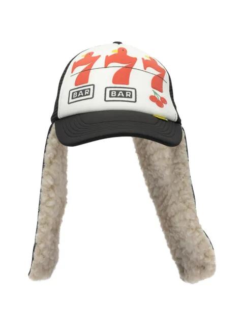 graphic earflap hat by KAPITAL