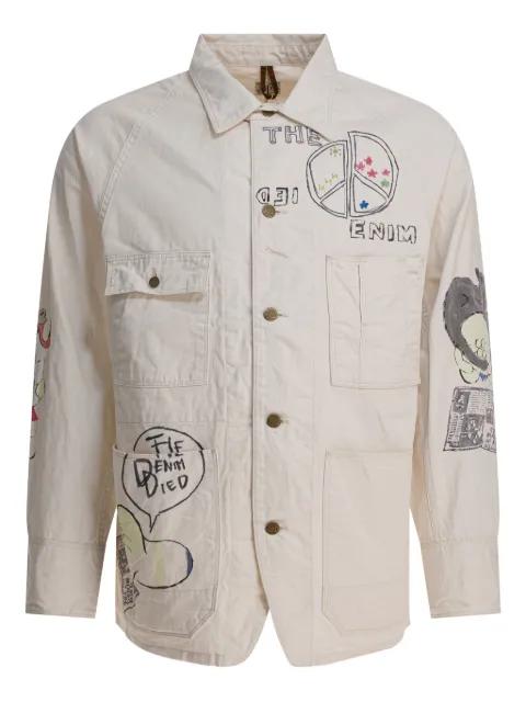 graphic-print cotton shirt jacket by KAPITAL