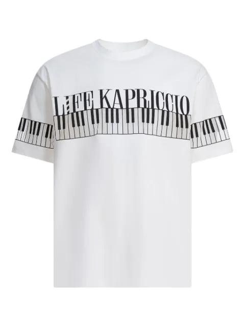 piano-print T-shirt by KAPITAL