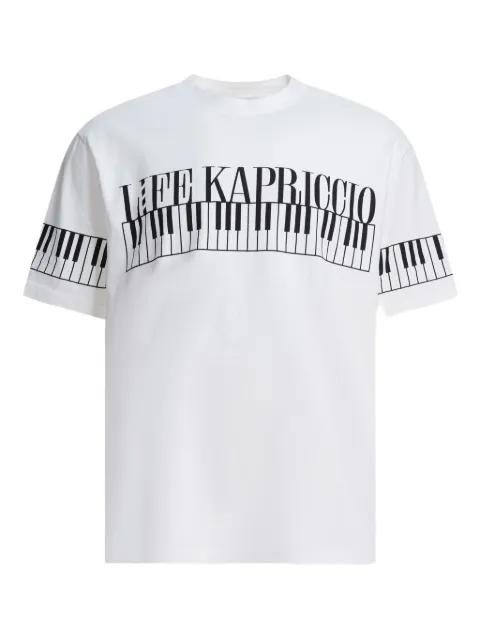 piano-print T-shirt by KAPITAL