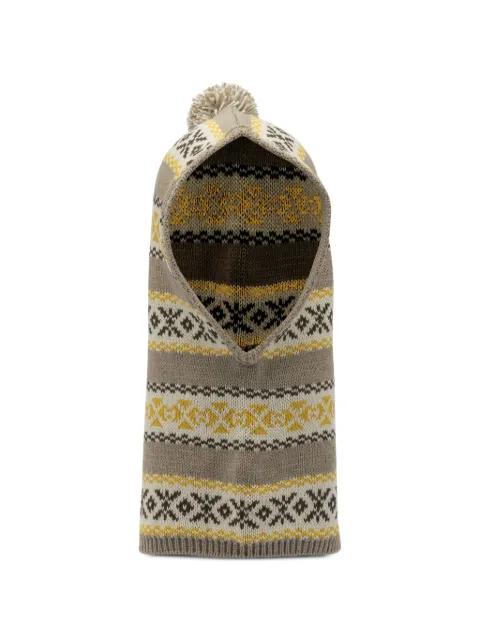 pompom striped hat by KAPITAL