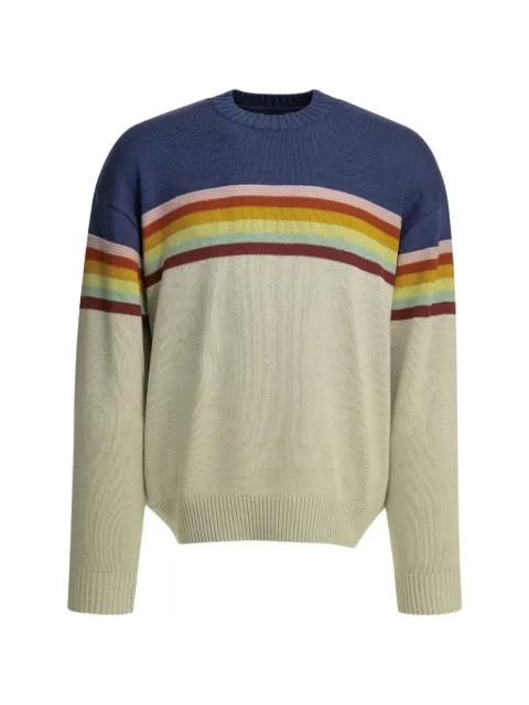 striped cotton sweater by KAPITAL