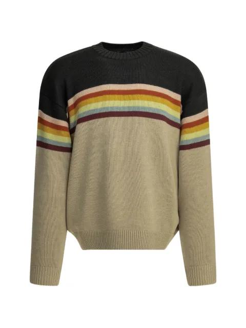 striped peace-sign sweater by KAPITAL