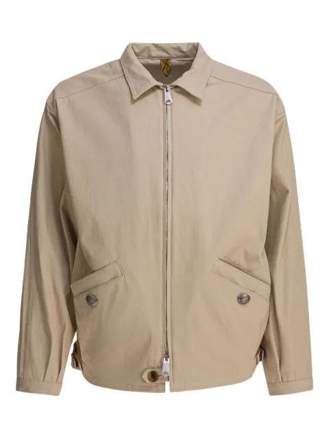 zip-fastening button-detail jacket by KAPITAL