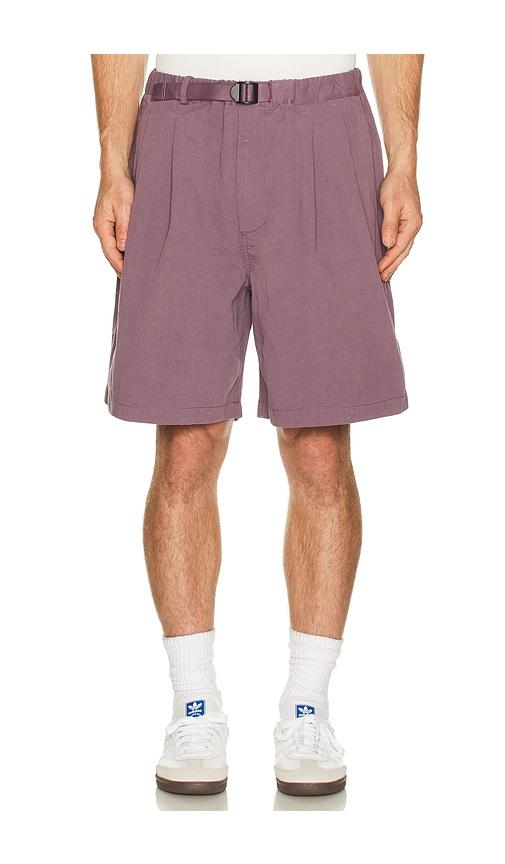 KAPPY DESIGN Two Tuck Wide Half Pants in Purple by KAPPY DESIGN