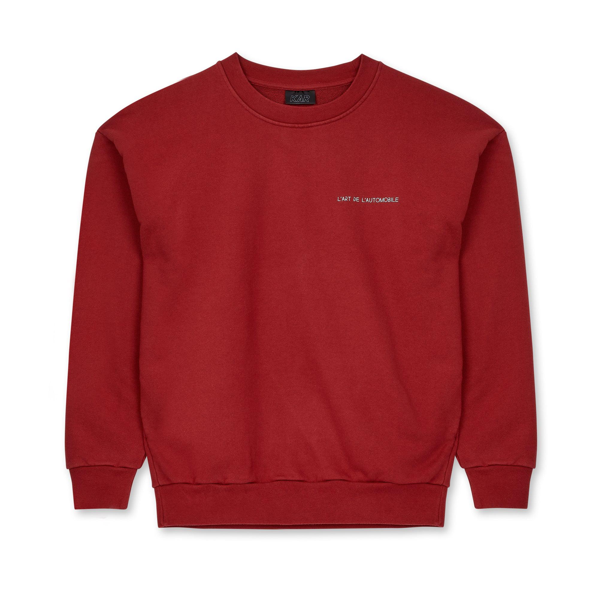 Kar L’Art De L’Automobile - Dragster Team Crewneck - (Red) by KAR L'ART DE L'AUTOMOBILE