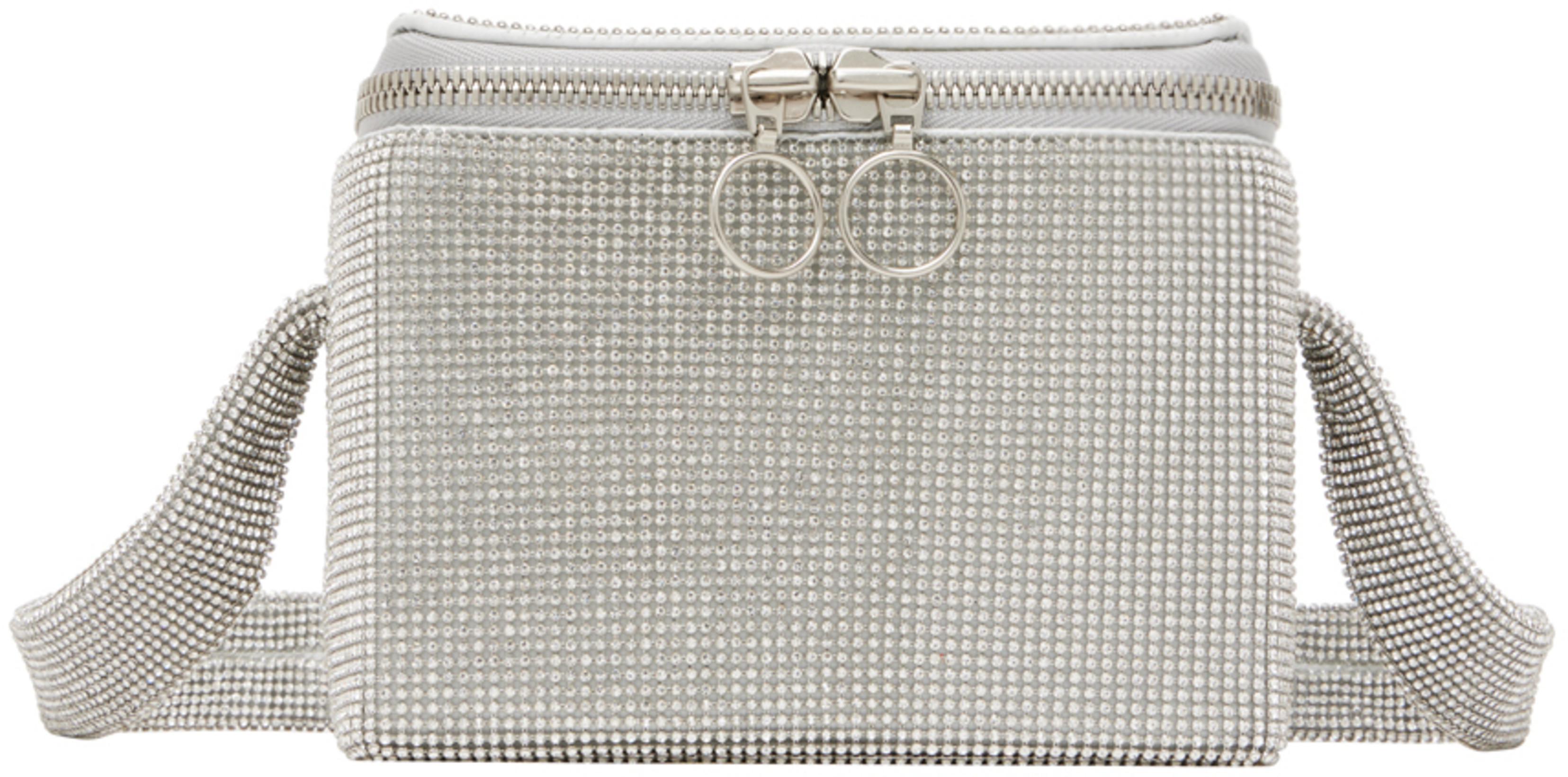 Silver Crystal Mesh Cooler Bag by KARA