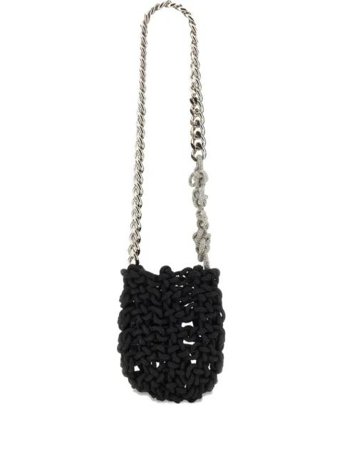 chain-strap knitted shoulder bag by KARA