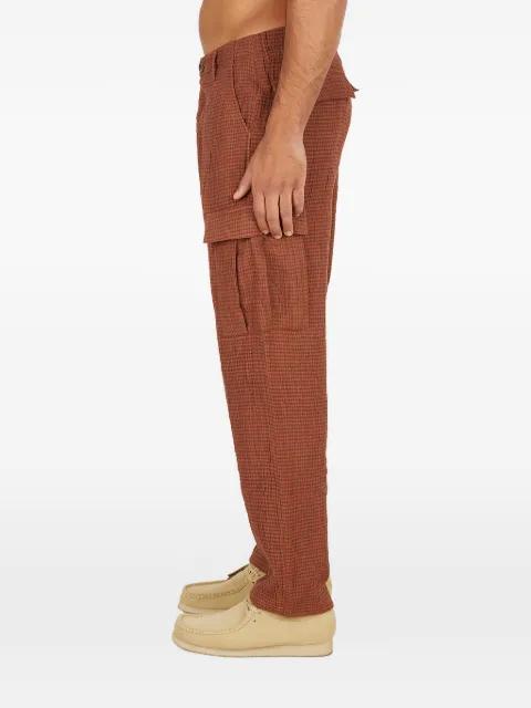 graphic patch-pocket trousers by KARA