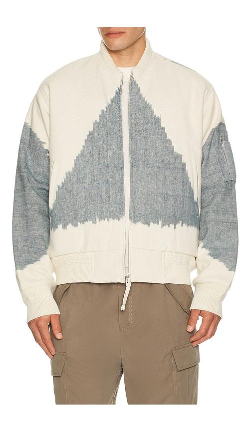 Kardo Max Oversized Quilted Bomber Jacket in White by KARDO