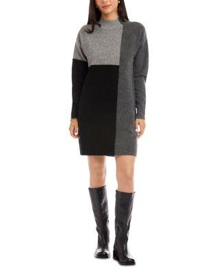 Colorblocked Sweater Dress by KAREN KANE