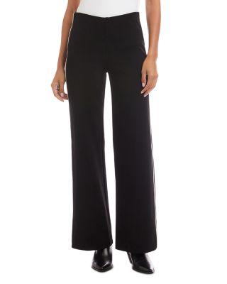 Contrast Piped Wide Leg Pants by KAREN KANE