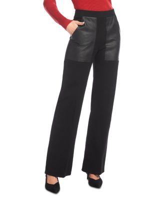 Contrast Pocket Wide Leg Pants by KAREN KANE