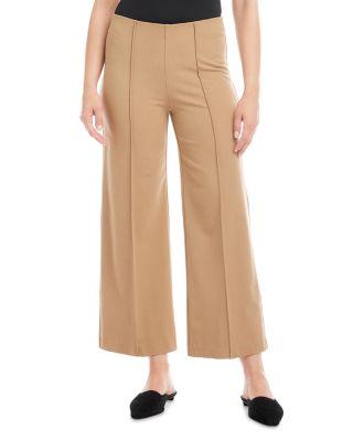 Cropped Pintuck Wide-Leg Pants by KAREN KANE