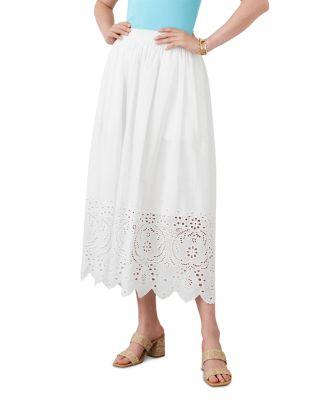Cutout Embroidery Midi Skirt by KAREN KANE