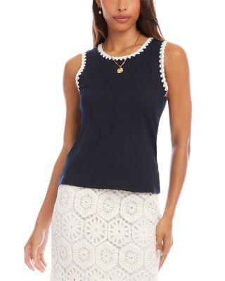 Edge Stitch Contrast Tank by KAREN KANE