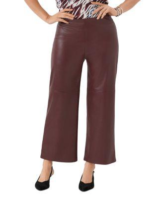 Faux Leather Pull On Ankle Pants by KAREN KANE