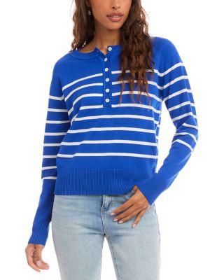 Henley Stripe Sweater by KAREN KANE