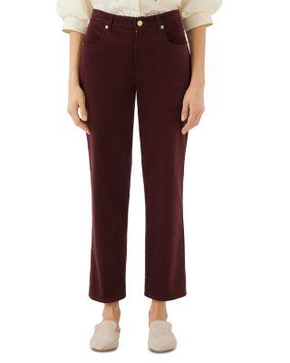High Rise Corduroy Ankle Pants by KAREN KANE