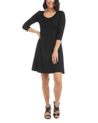 Petites Scoop Neck A Line Dress by KAREN KANE