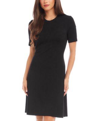 Petites Short Sleeve A Line Dress by KAREN KANE