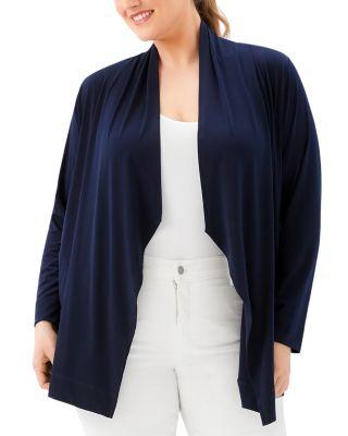 Plus Drape Travel Cardigan by KAREN KANE