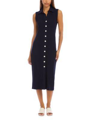 Ribbed Sleeveless Midi Dress by KAREN KANE