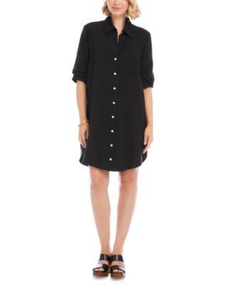 Ruched Sleeve Shirt Dress by KAREN KANE