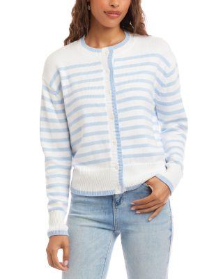 Stripe Cardigan Sweater by KAREN KANE