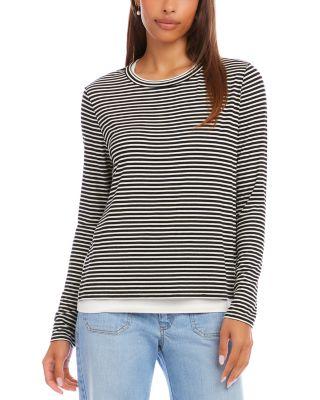 Striped Layered Look Top by KAREN KANE
