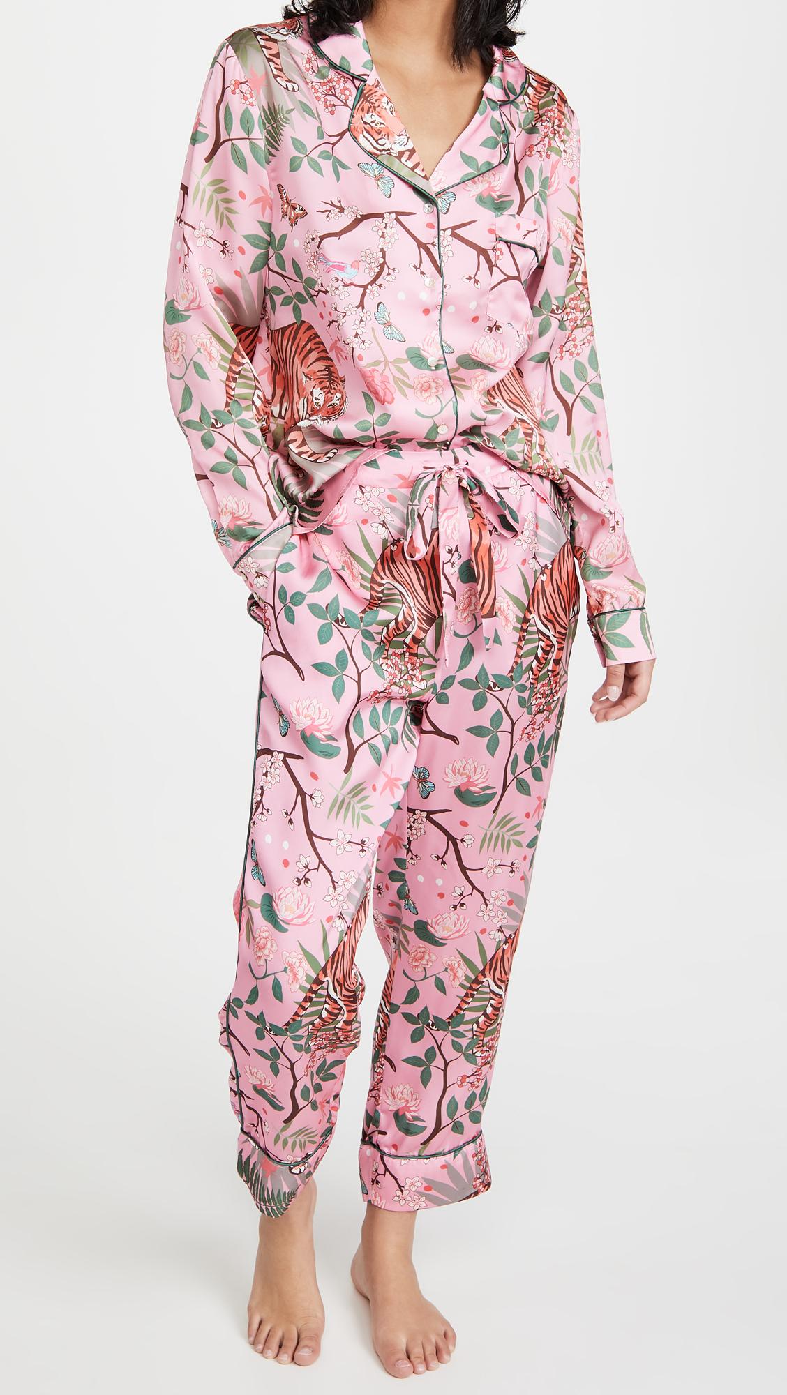 Tiger Blossom Pajama Set by KAREN MABON