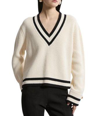 Cotton V-Neck Knit Boxy Jumper by KAREN MILLEN