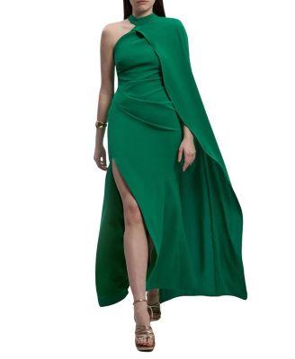 One Shoulder Cape Sleeve Maxi Dress by KAREN MILLEN