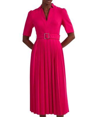 Structured Crepe Belted Midi Dress by KAREN MILLEN