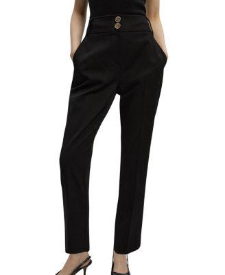 Textured Stretch Straight Leg Trouser by KAREN MILLEN