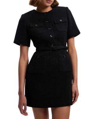 Tweed Belted Mini Dress by KAREN MILLEN